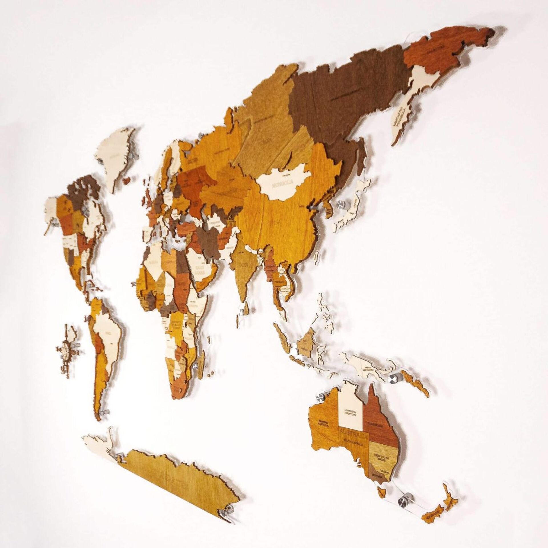 Acrylic base for the wooden world map
